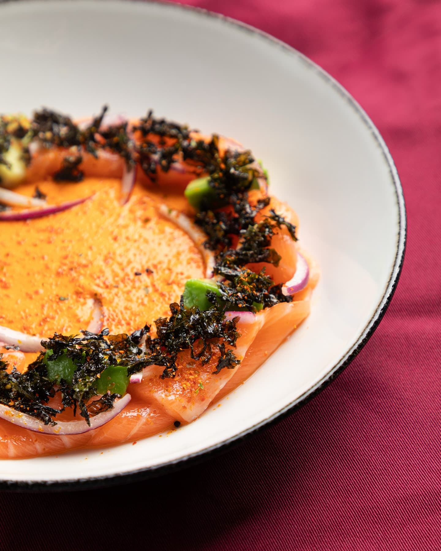 Salmon dish close-up